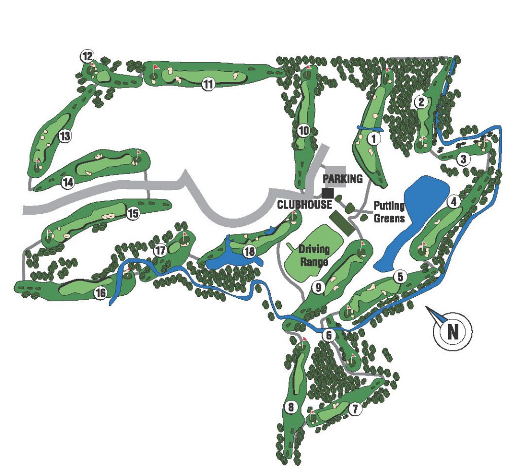 Course Map - Southern Oaks Golf & Tennis Club